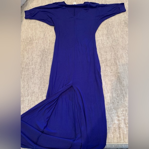 Venus Clothing Women’s XS Maxi Long Dress V Neck Electric Blue BNWT - Picture 1 of 2